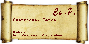 Csernicsek Petra névjegykártya