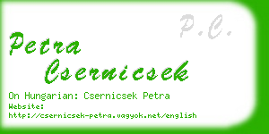 petra csernicsek business card